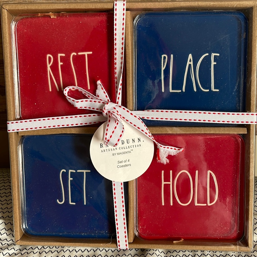 Rae Dunn Americana Cup Coasters
